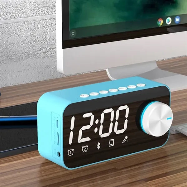 Wireless Bluetooth Speaker Alarm Clock with Digital LED Disp