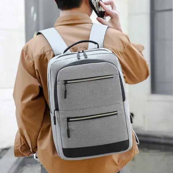 Waterproof Business Travel Laptop Backpack W/ USB Charging