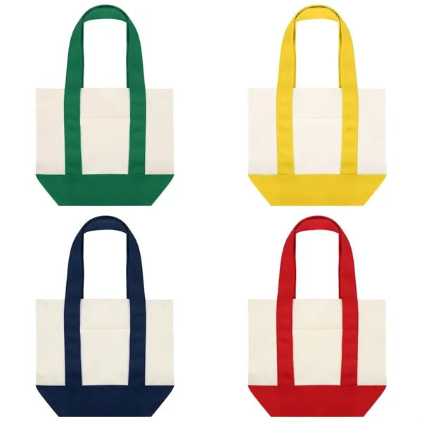 Cotton Canvas Boat Tote Bag 12 OZ (13'' x 6'' x 11'' )