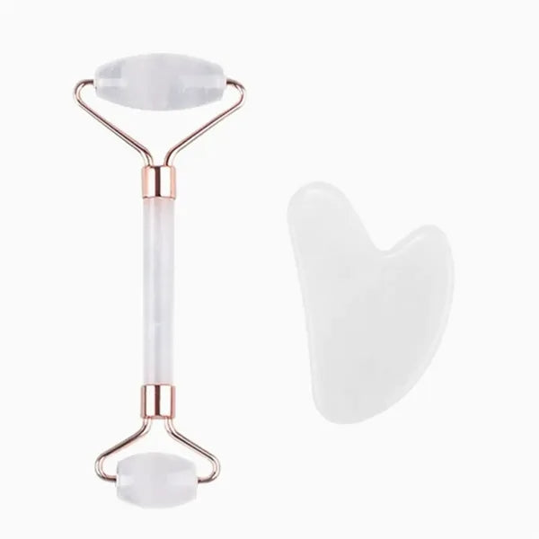 Jade Roller Facial Gua Sha Tool Set Scraping Massage Kit