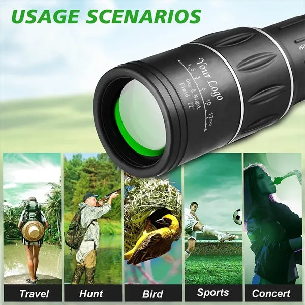 High Powered Dual Focus Portable Monocular Telescope
