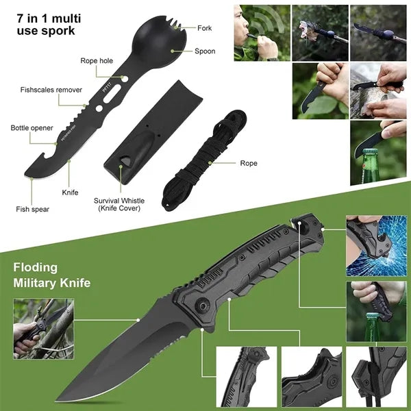 Multifunctional Camping Gadget Emergency Survival Kit