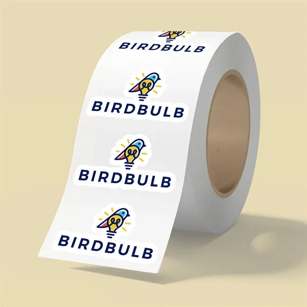 5" x 3" BOPP stickers on roll - 3.5mil