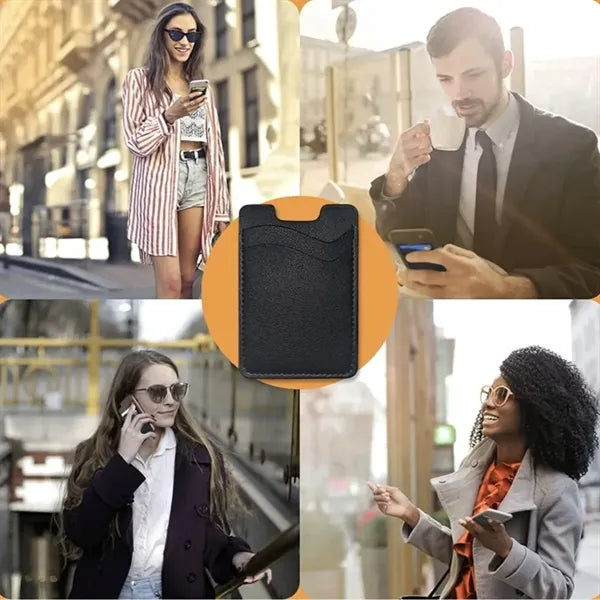 Slim Leather Card Holder For Phone