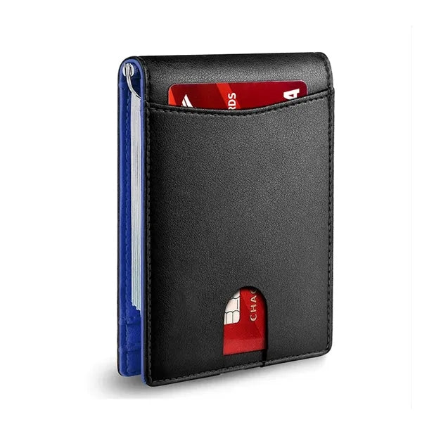 Mens Slim Wallet RFID Blocking Money Clip Credit Card Holder