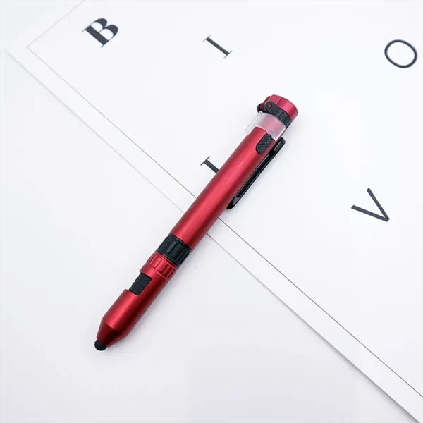 Multifunctional 6 In 1 Compass Flashlight Touch Screen Pen