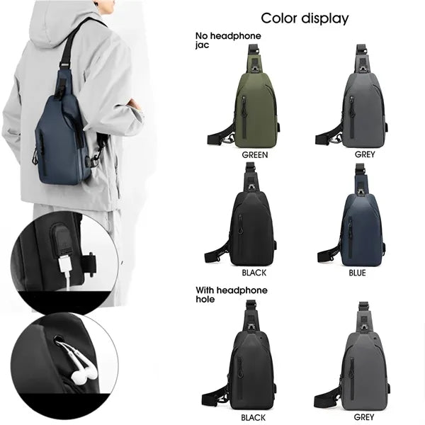 Stylish Waterproof Multi-Pocket Durable Chest Bag