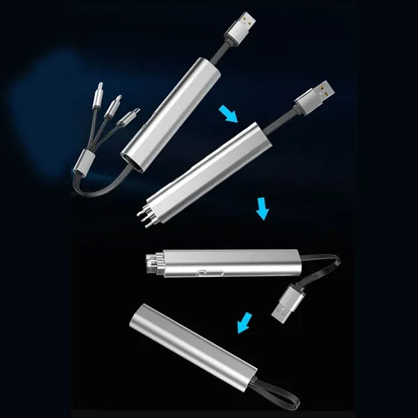 Portable 3A 3-in-1 Retractable Data Cable