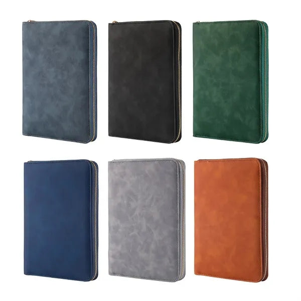 A5 PU Leather Zipper Loose-leaf Notebook