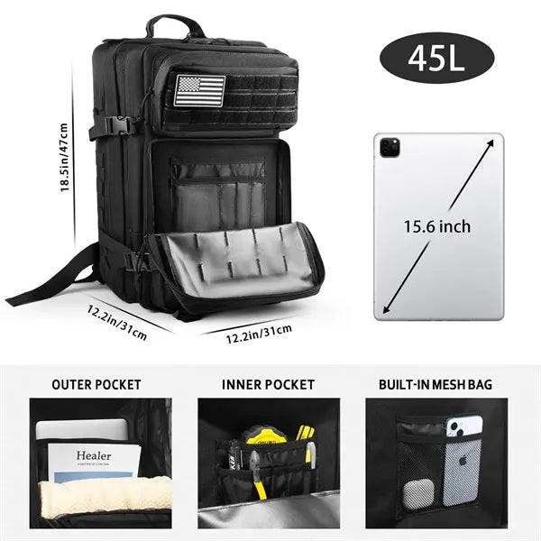45L Military Tactical Backpack