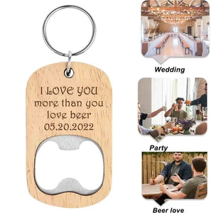 Wooden Keychain Bottle Opener