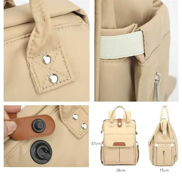 Magnetic Closure Waterproof Mommy Travel Diaper Backpack Bag