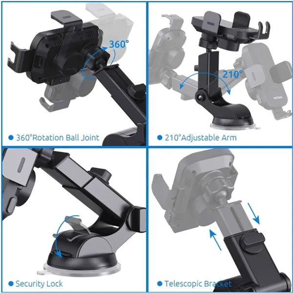 Wireless Car Charger Phone Mount Holder