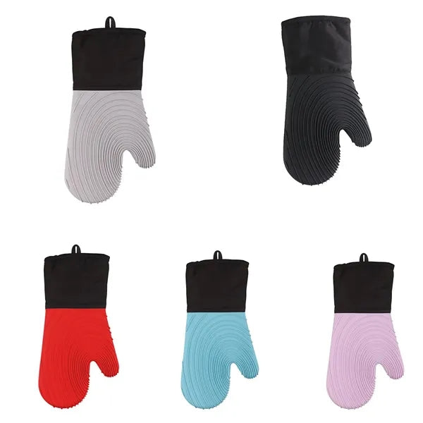 Thickened High Temperature Resistant Silicone Oven Gloves
