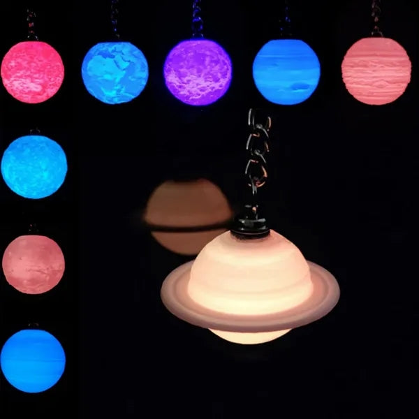 3D Moon Lamp Decoration Led Key Chain