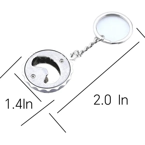 Custom Logo Zinc Bottle Opener Keychain