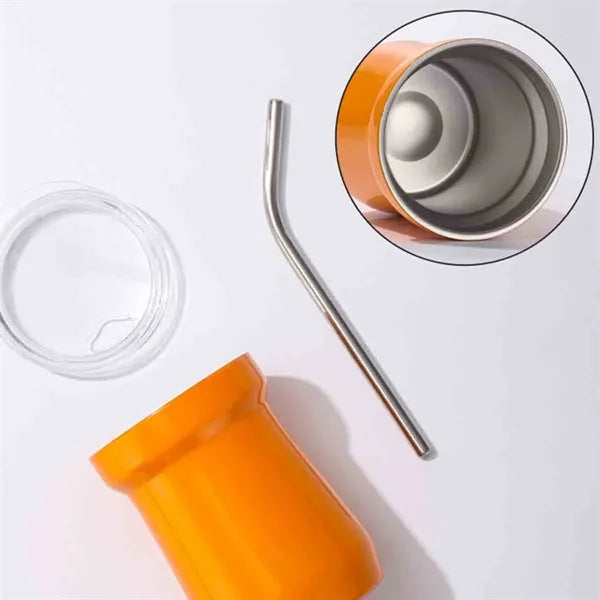 5oz Stainless Steel Mugs With Straw Lid