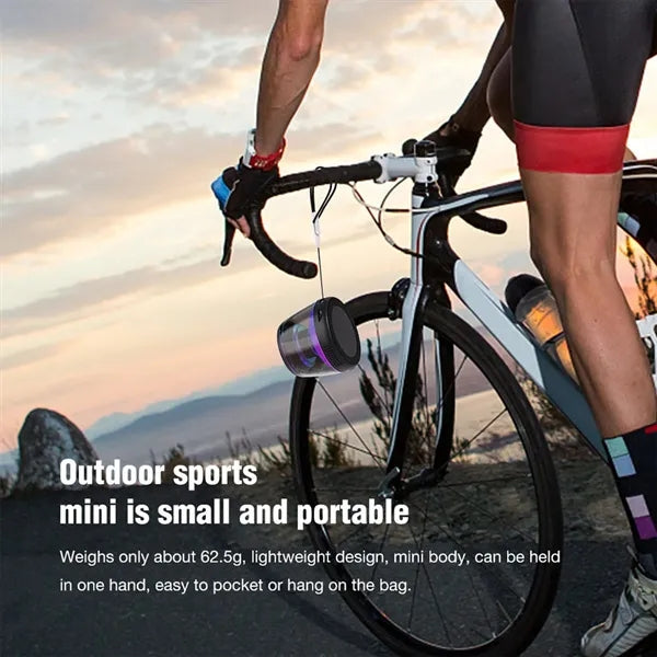 Portable Mini Bluetooth Speaker - Magnetic Base & RGB LED