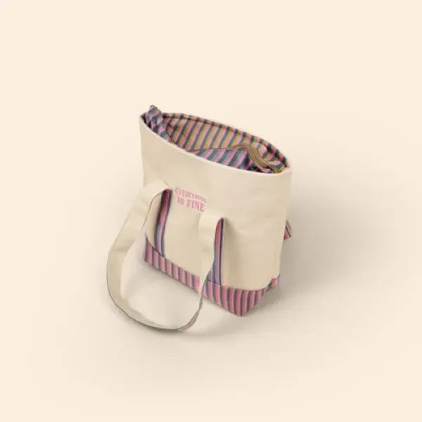 4CP TRIM MORRIS TOTE - SMALL ZIPPERED