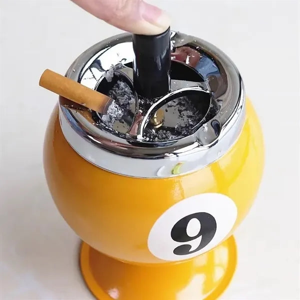 Ashtray with Lid Billiards Design for Smoking Tray
