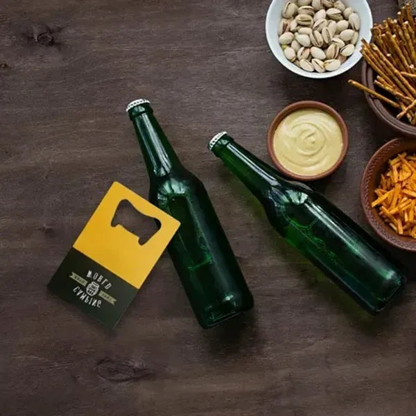 Custom Two-Tone Card Bottle Openers