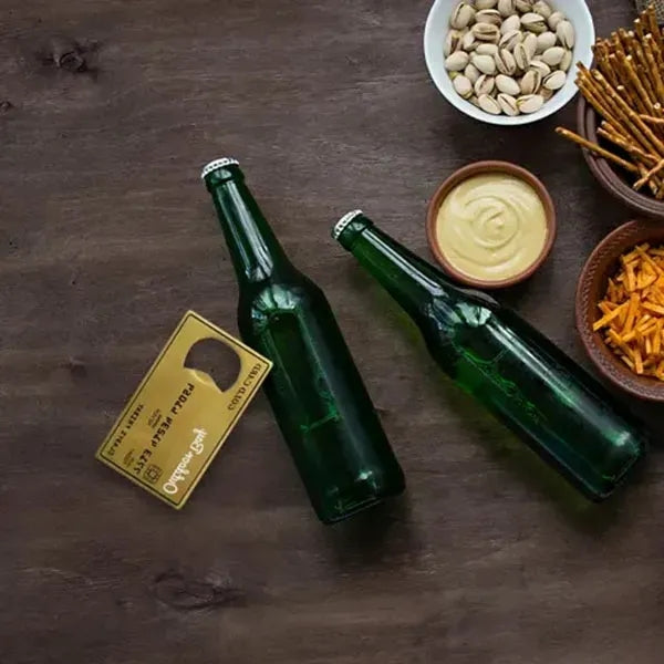 Custom Gold Card Bottle Openers