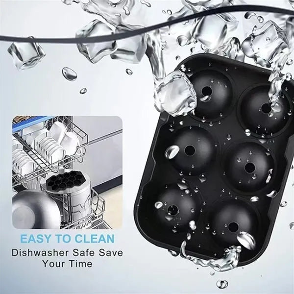 FDA Approved Silicone 6 Ball Ice Cube Tray