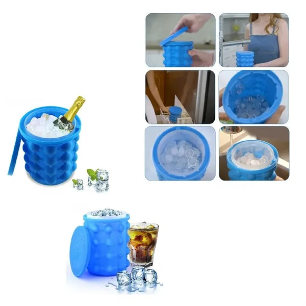 FDA Approved Silicone Ice Bucket Cup with Lid