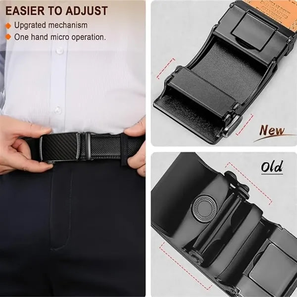 Men Oxfords Slide Ratchet Belt For Gift