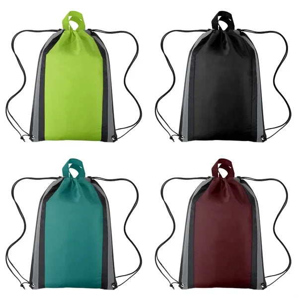 Reflective Safety Drawstring Backpack ( 14 x 18 )