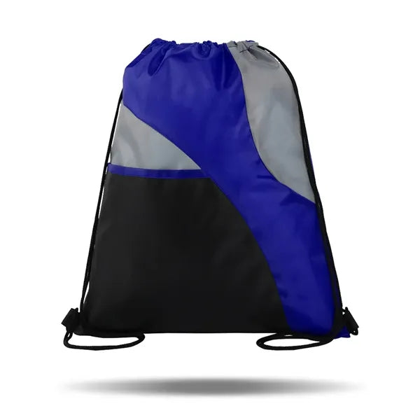 Tri Color Drawstring Sport Pack Bag ( 14" X 16.5" )