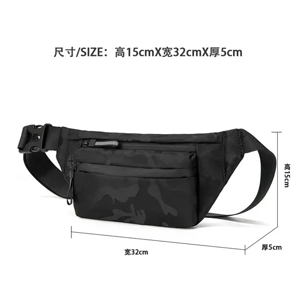 Men's Black Sling Chest Bag