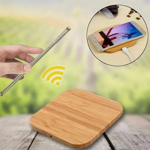 Eco-Friendly Bamboo Wireless Charger Pad
