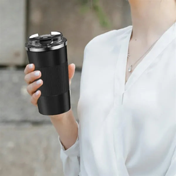 17Oz. Stainless Steel Insulated Travel Mug W/ Flip Lid