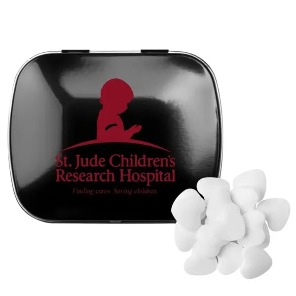 Domed Tin with Heart Shaped Mints