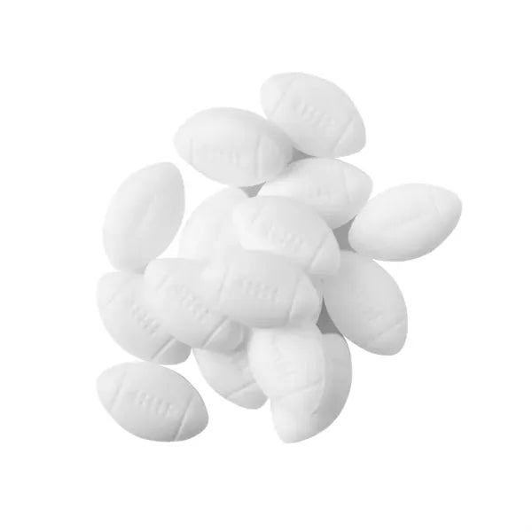 Domed Tin with Football Shaped Mints
