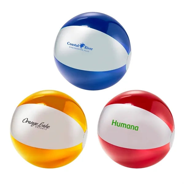 Translucent 16" Two Tone Beach Ball
