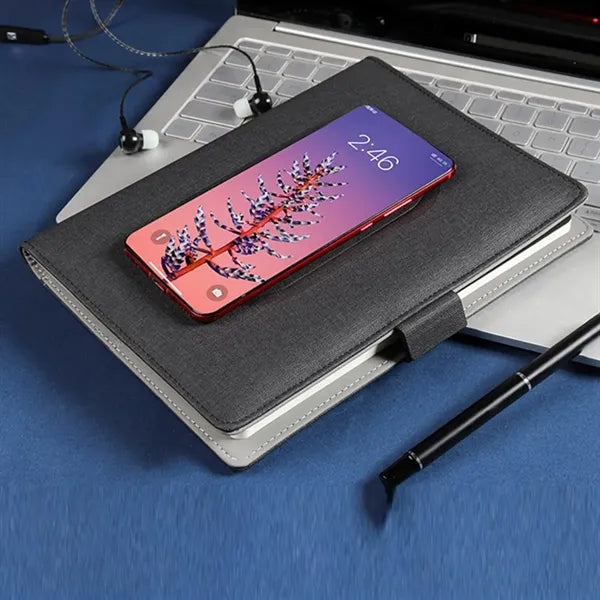 A5 8000mAh Wireless Charging Power Bank Portfolios Notebook