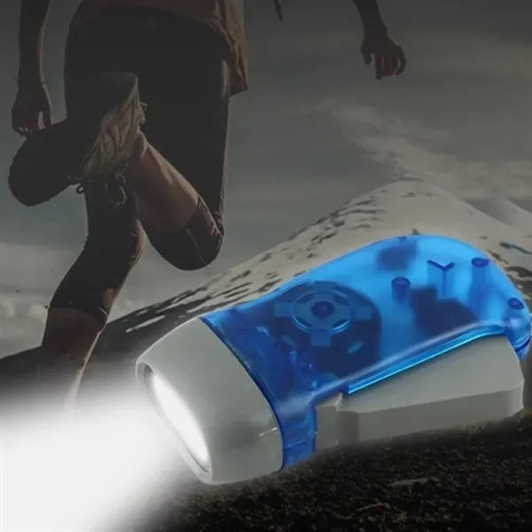 Hand Crank LED Flashlight with Dynamo Power