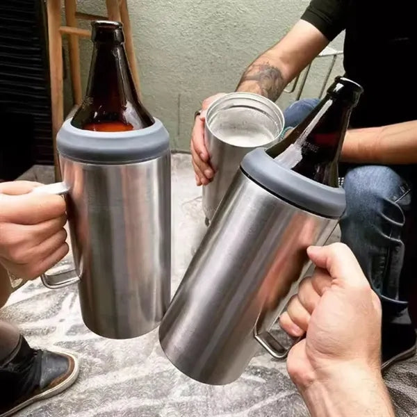 40oz Stainless Steel Beer Can Cooler with Handle