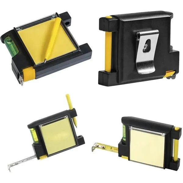 Steel Tape Measure with Spirit Level Note Memo Pad And Pen