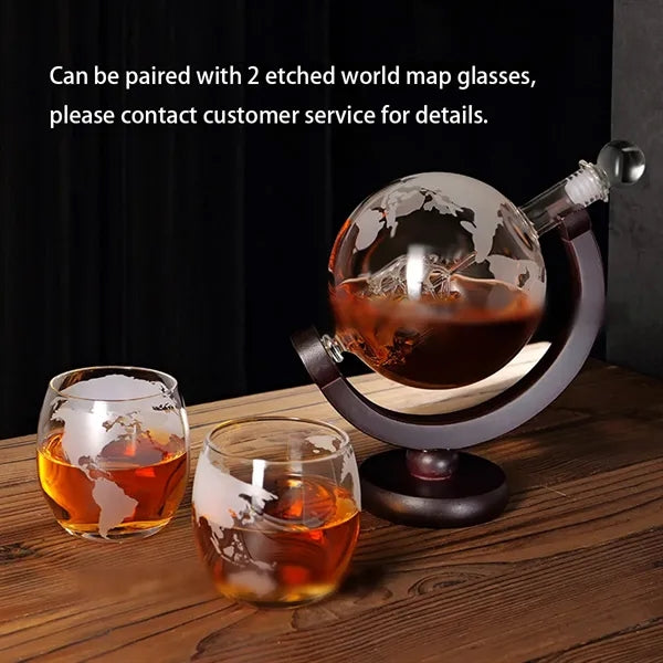 Cool gifts men dad husband bourbon whiskey globe decanter
