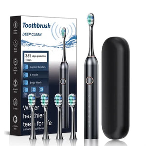 6 Modes Ultrasonic Electric Travel Toothbrush With Case