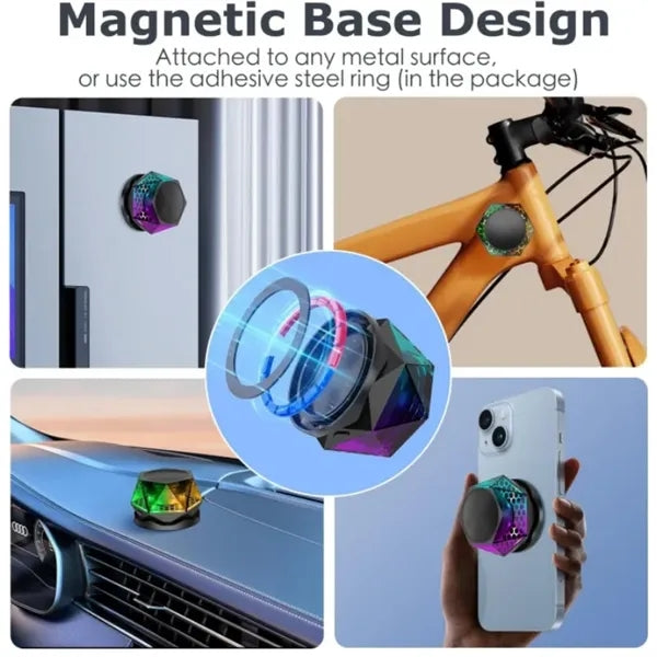 Magnetic Wireless Diamond Bluetooth Speaker with Multi Light