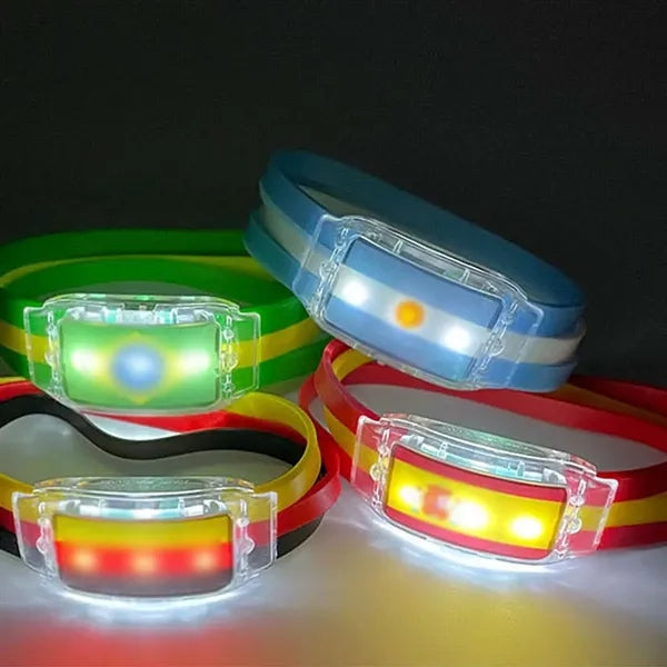 Sport events concerts elastic silicone light up bracelet