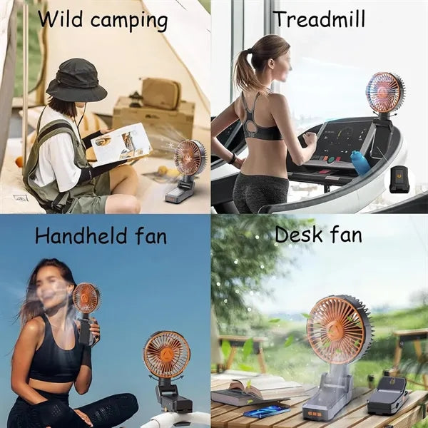 Outdoor camping desk golf cart cooling magnetic clip on fan