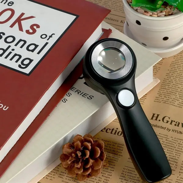 Rechargeable LED Light Handheld Magnifier Magnifying Glass