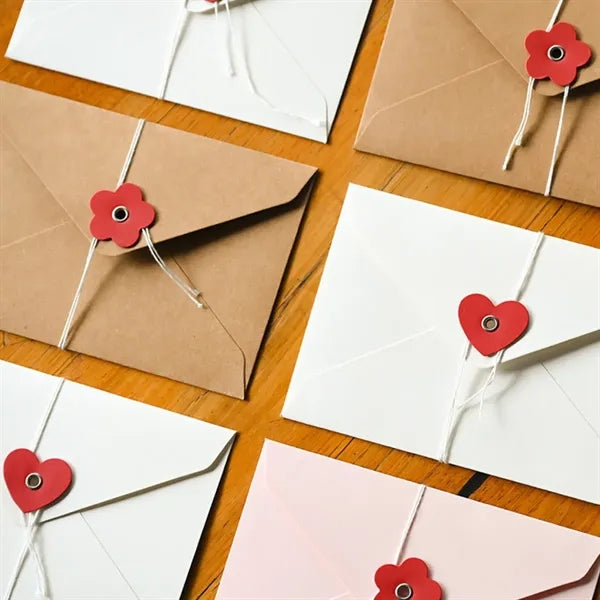 Retro invitation valentine's day wedding paper envelopes