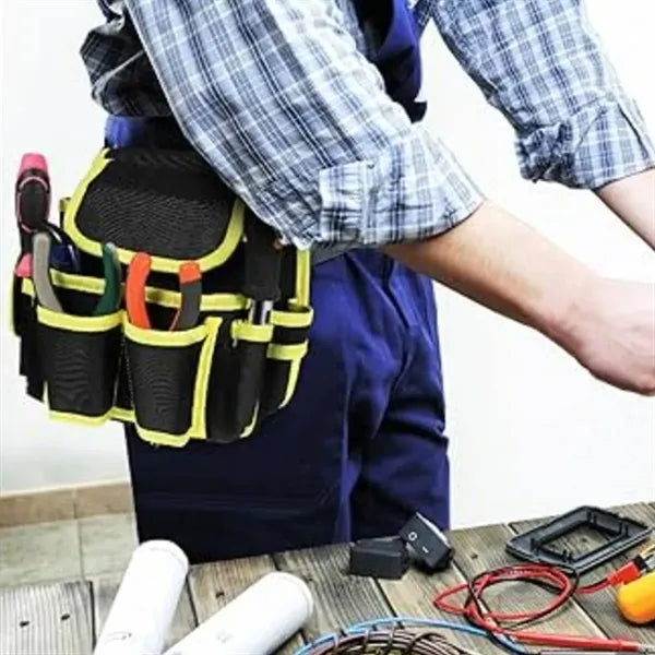 Durable Multi-Pocket Work Belt Tool Pouch Waist Bag