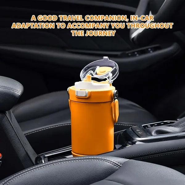 Large Capacity Travel Car Stainless Steel Thermos Bottle